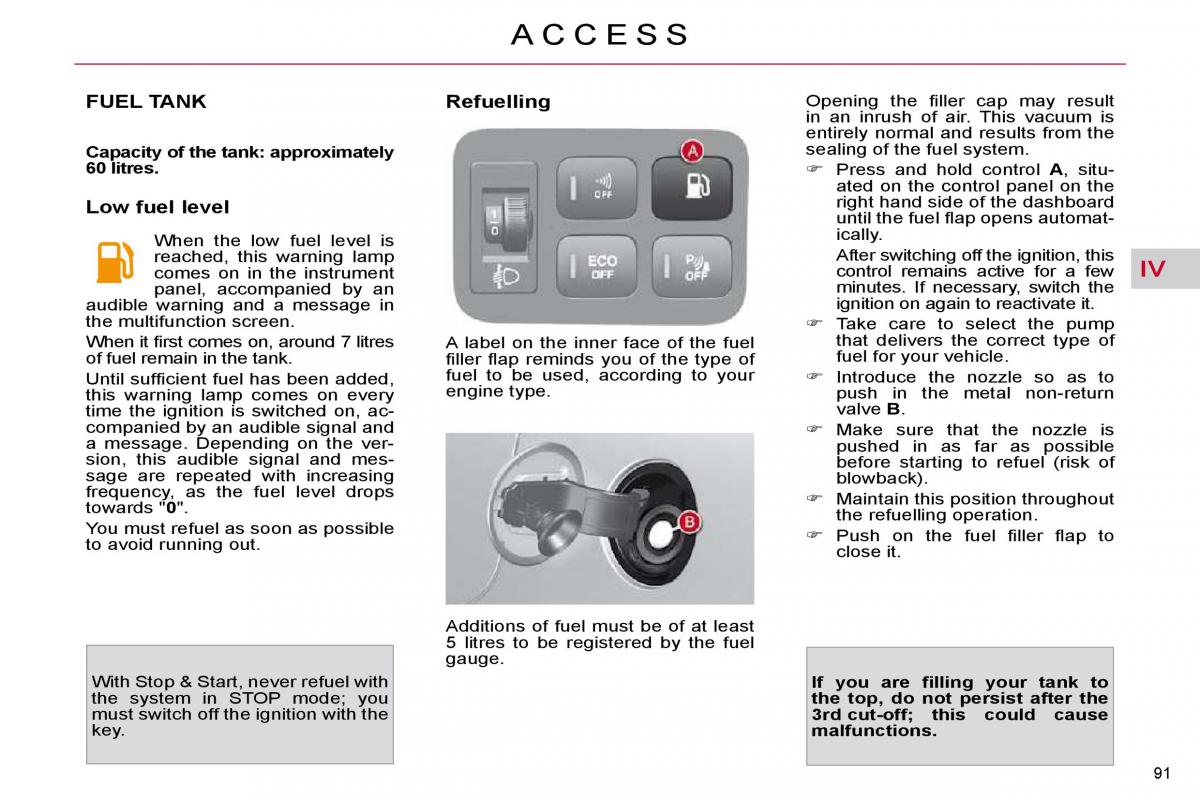 Citroen C4 Picasso I 1 owners manual / page 97