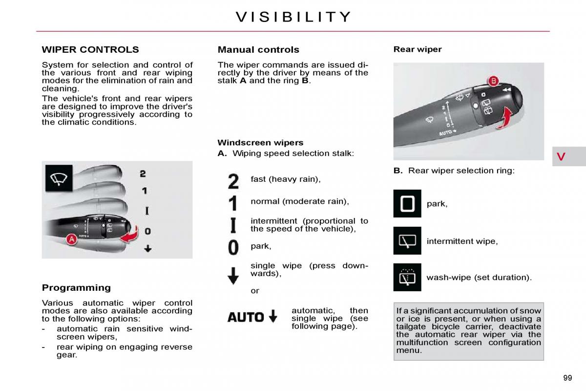 Citroen C4 Picasso I 1 owners manual / page 108