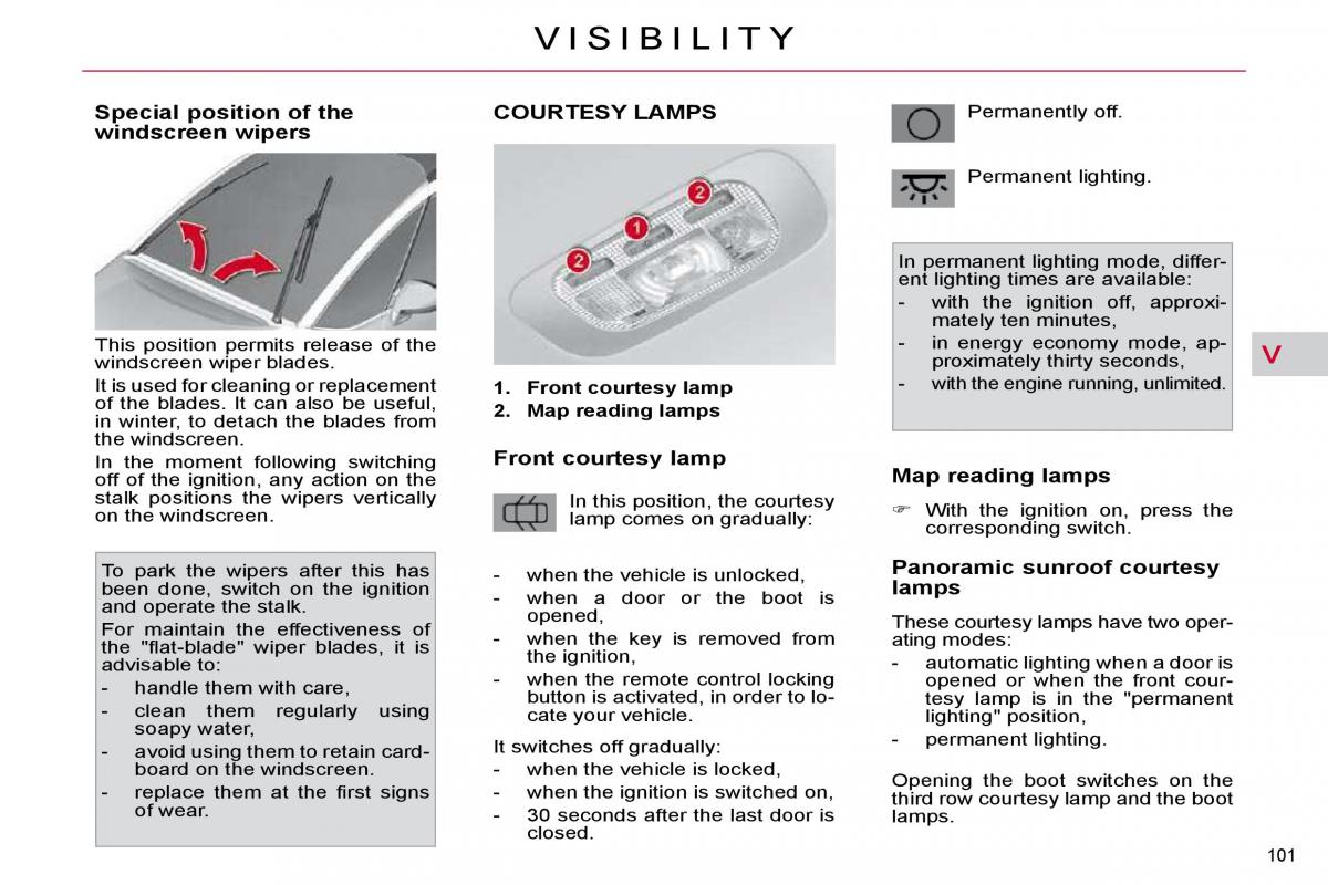 Citroen C4 Picasso I 1 owners manual / page 110