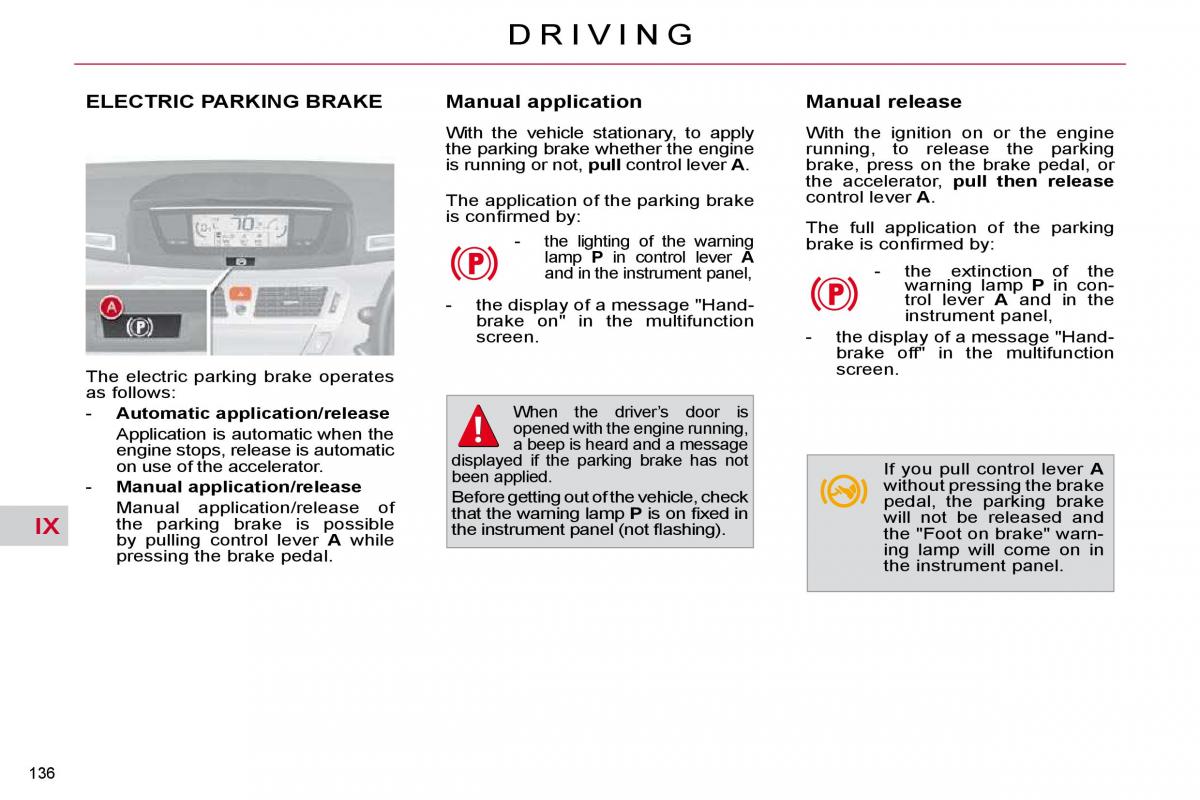 Citroen C4 Picasso I 1 owners manual / page 162