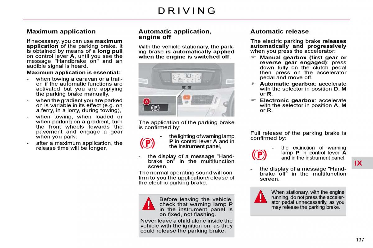 Citroen C4 Picasso I 1 owners manual / page 163