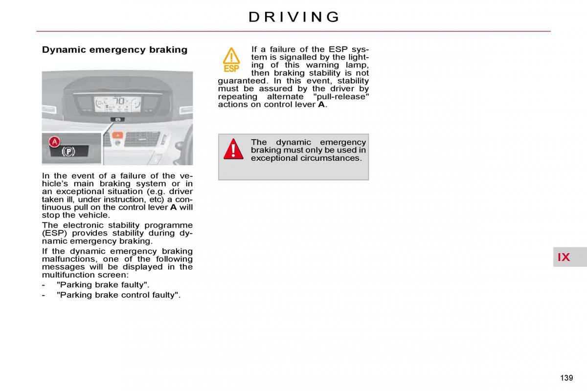 Citroen C4 Picasso I 1 owners manual / page 165