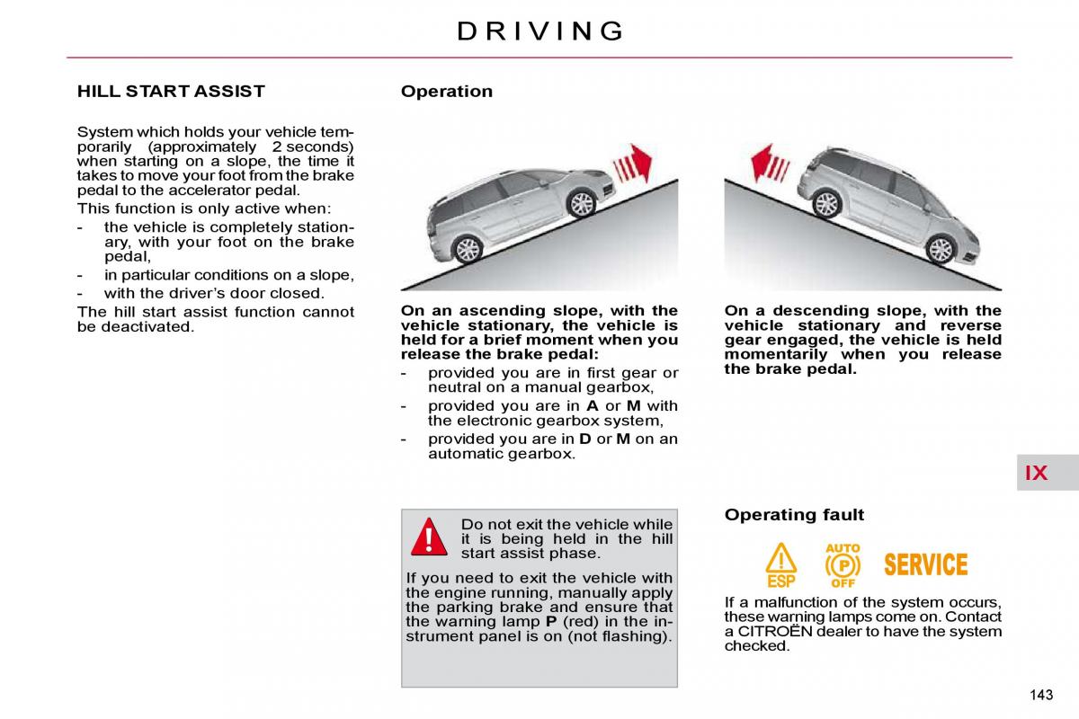 Citroen C4 Picasso I 1 owners manual / page 169