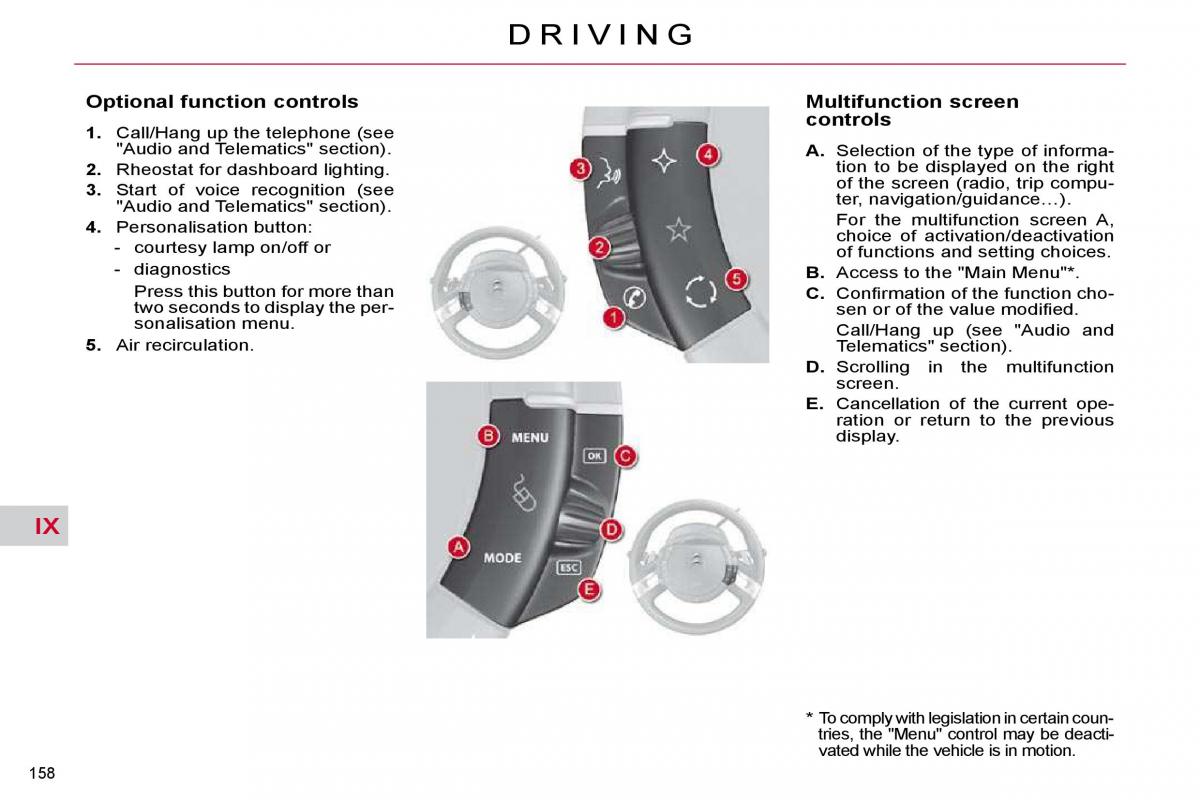 Citroen C4 Picasso I 1 owners manual / page 184