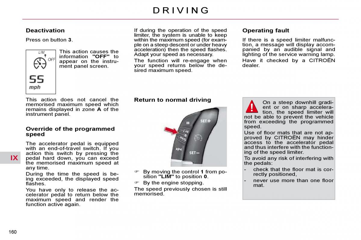 Citroen C4 Picasso I 1 owners manual / page 186