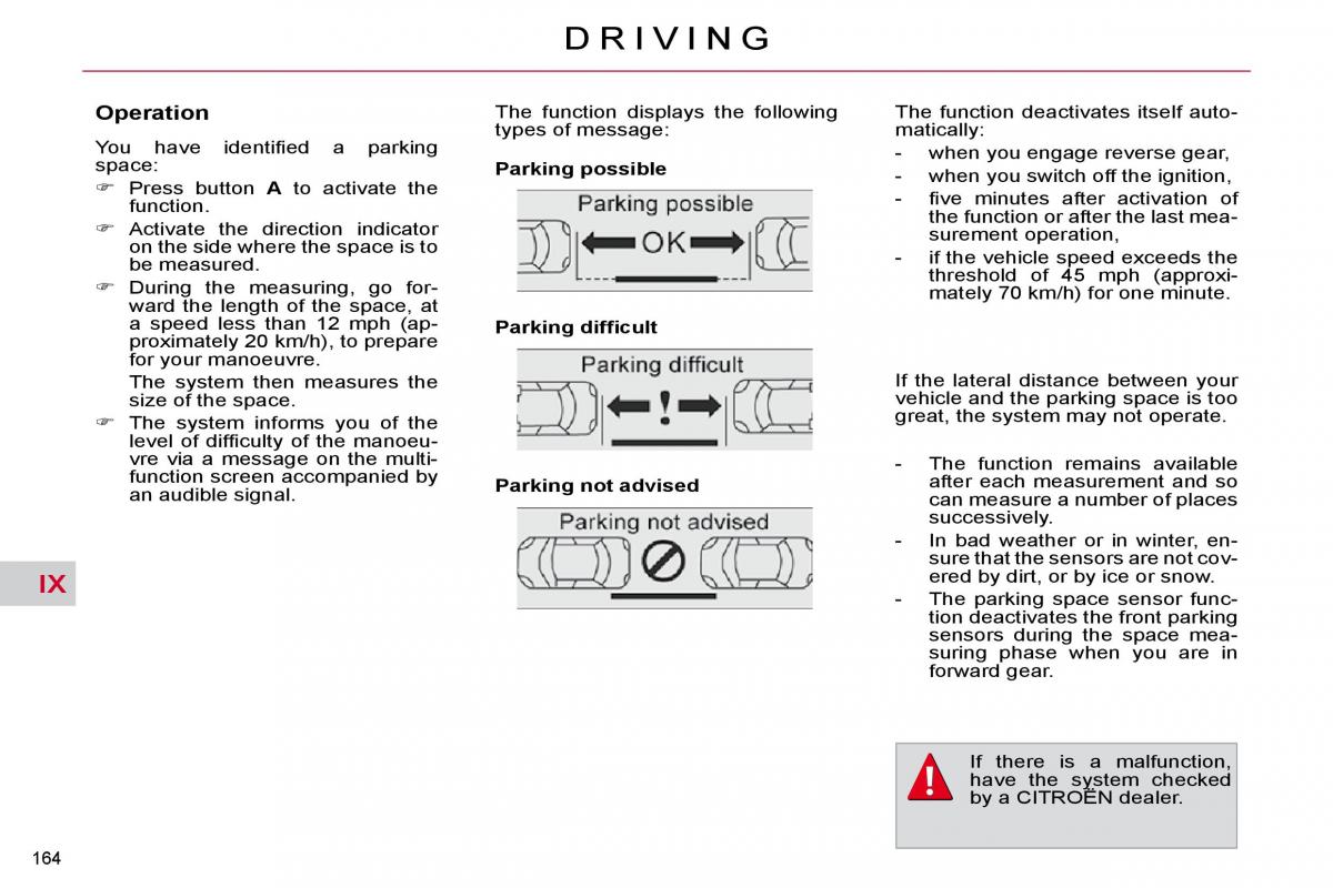 Citroen C4 Picasso I 1 owners manual / page 190