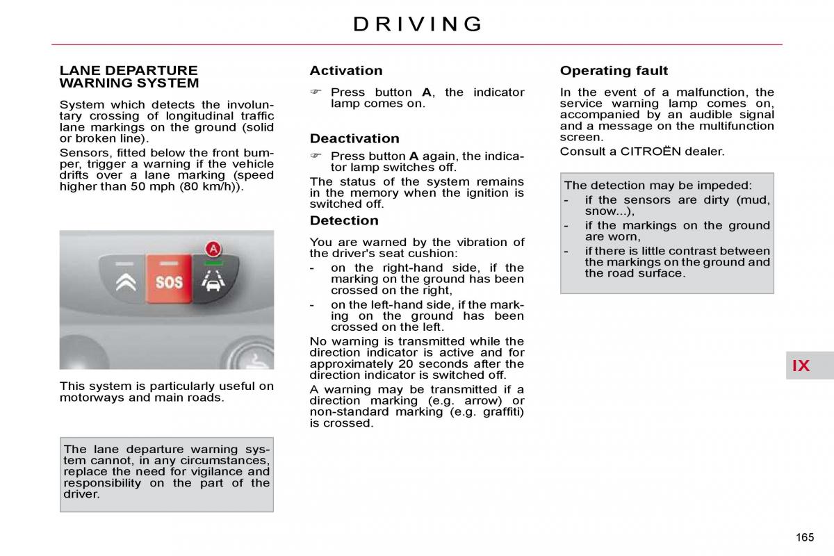 Citroen C4 Picasso I 1 owners manual / page 191