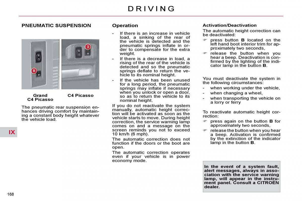 Citroen C4 Picasso I 1 owners manual / page 194