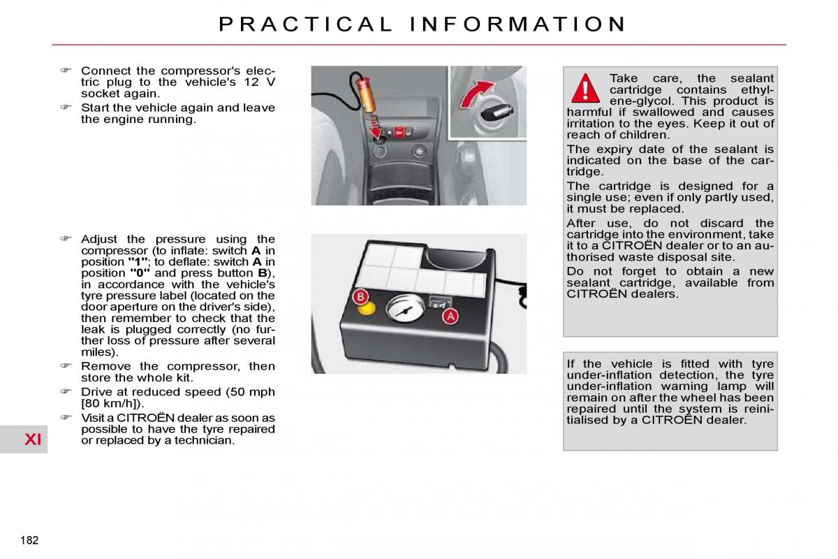 Citroen C4 Picasso I 1 owners manual / page 207