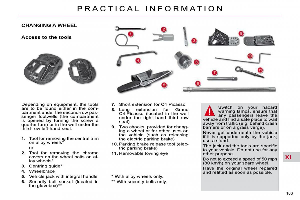 Citroen C4 Picasso I 1 owners manual / page 208