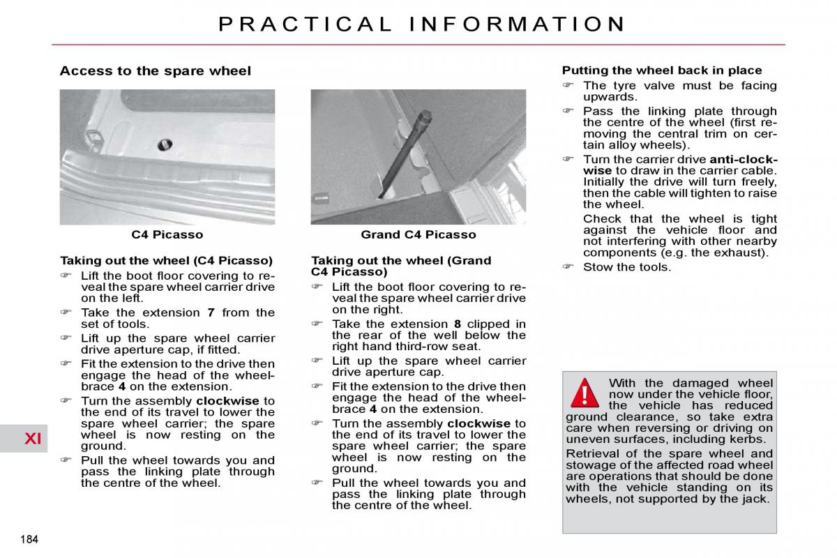 Citroen C4 Picasso I 1 owners manual / page 209