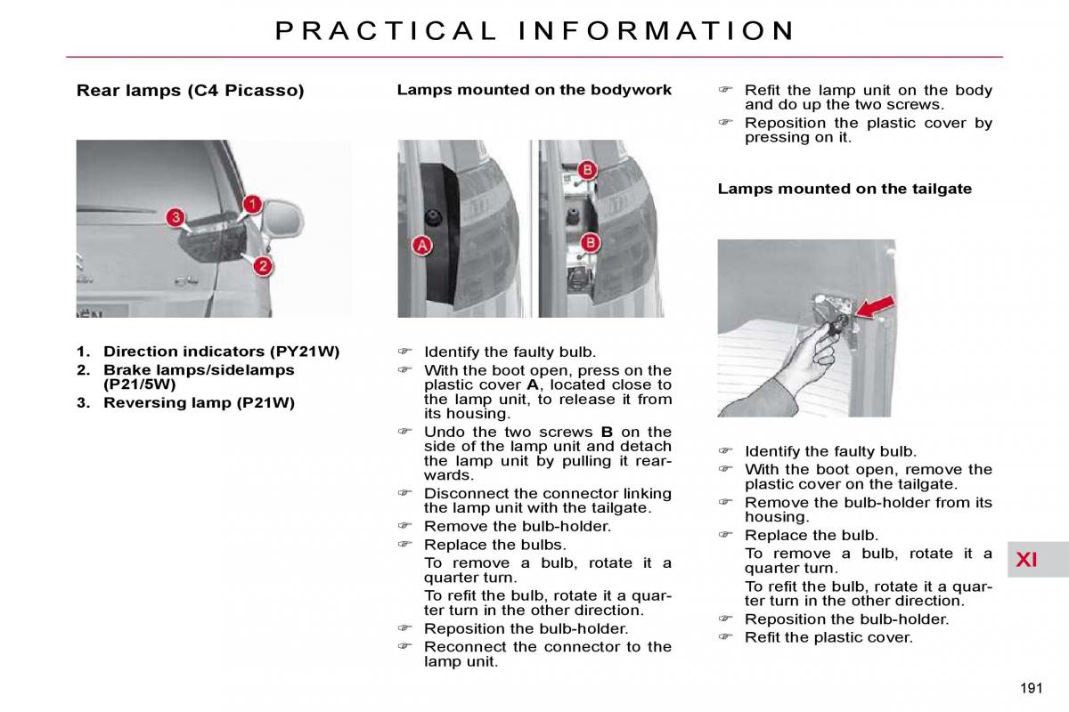 Citroen C4 Picasso I 1 owners manual / page 217