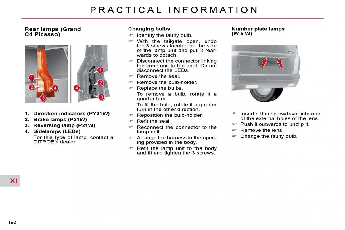 Citroen C4 Picasso I 1 owners manual / page 218