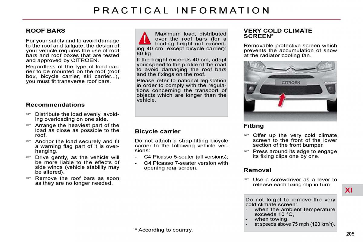 Citroen C4 Picasso I 1 owners manual / page 234