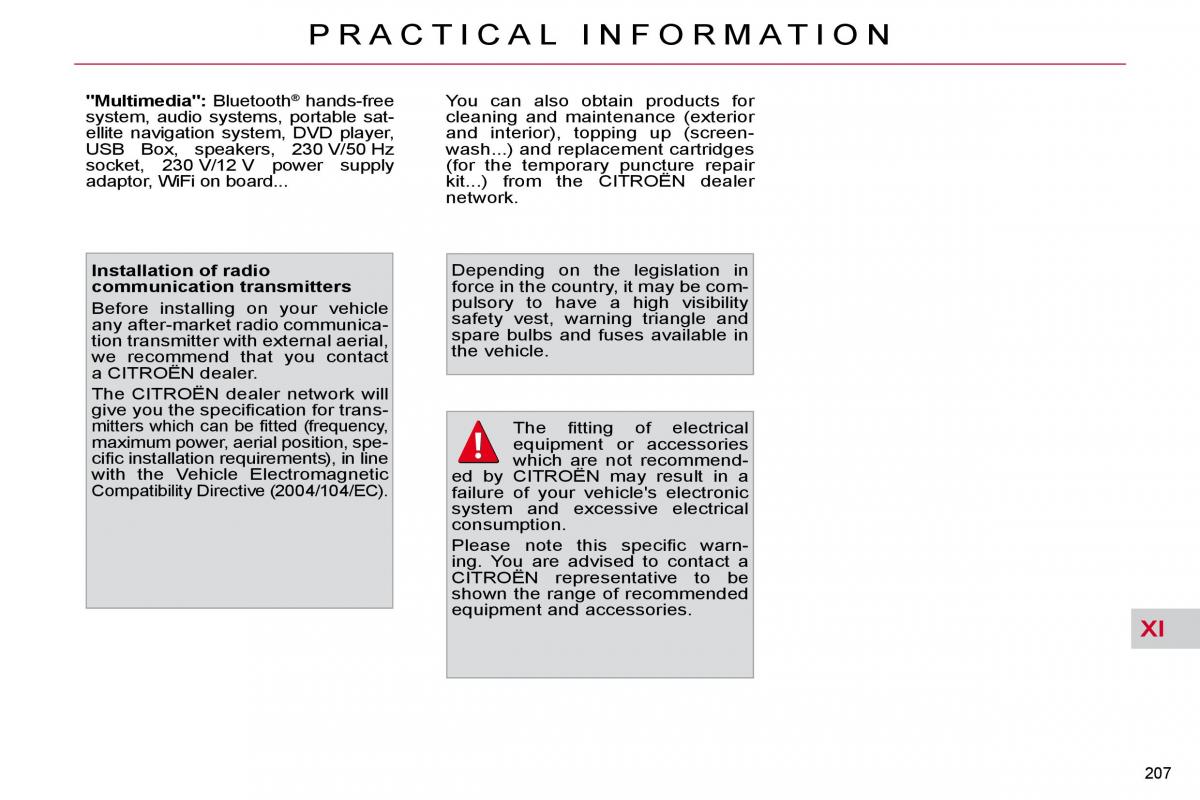 Citroen C4 Picasso I 1 owners manual / page 236