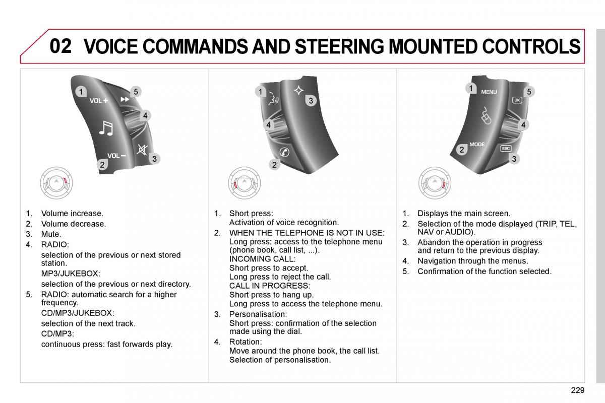 Citroen C4 Picasso I 1 owners manual / page 255