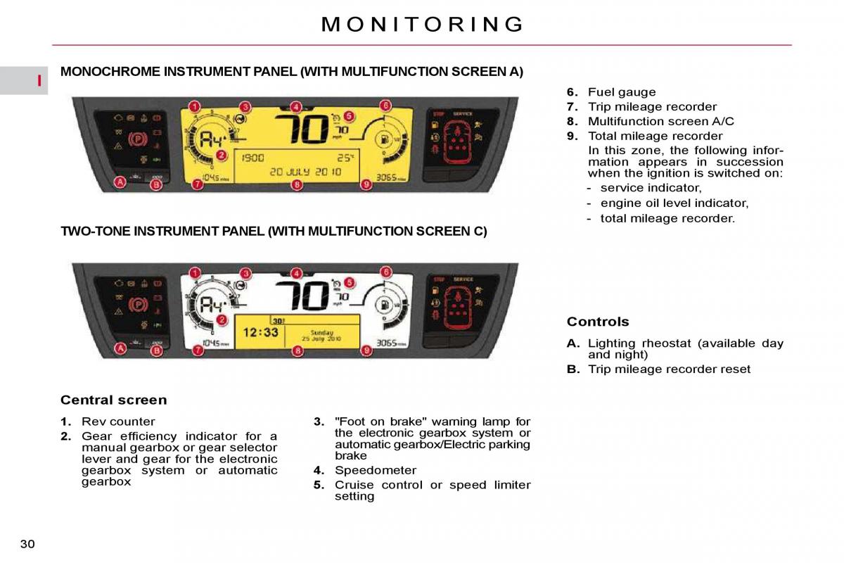 Citroen C4 Picasso I 1 owners manual / page 26