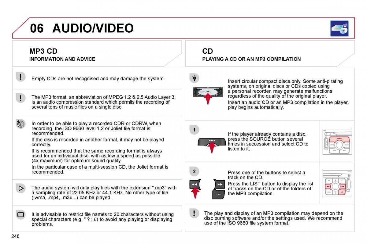 Citroen C4 Picasso I 1 owners manual / page 274