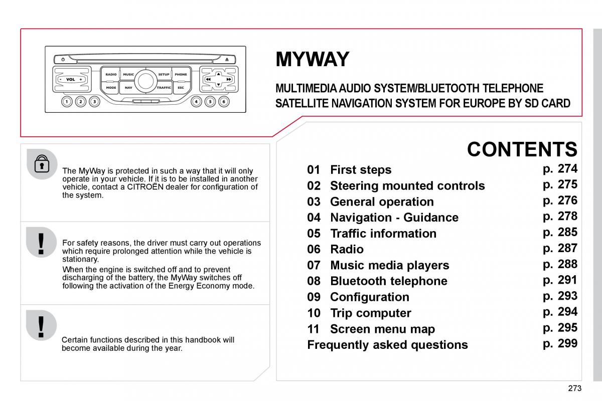 Citroen C4 Picasso I 1 owners manual / page 298