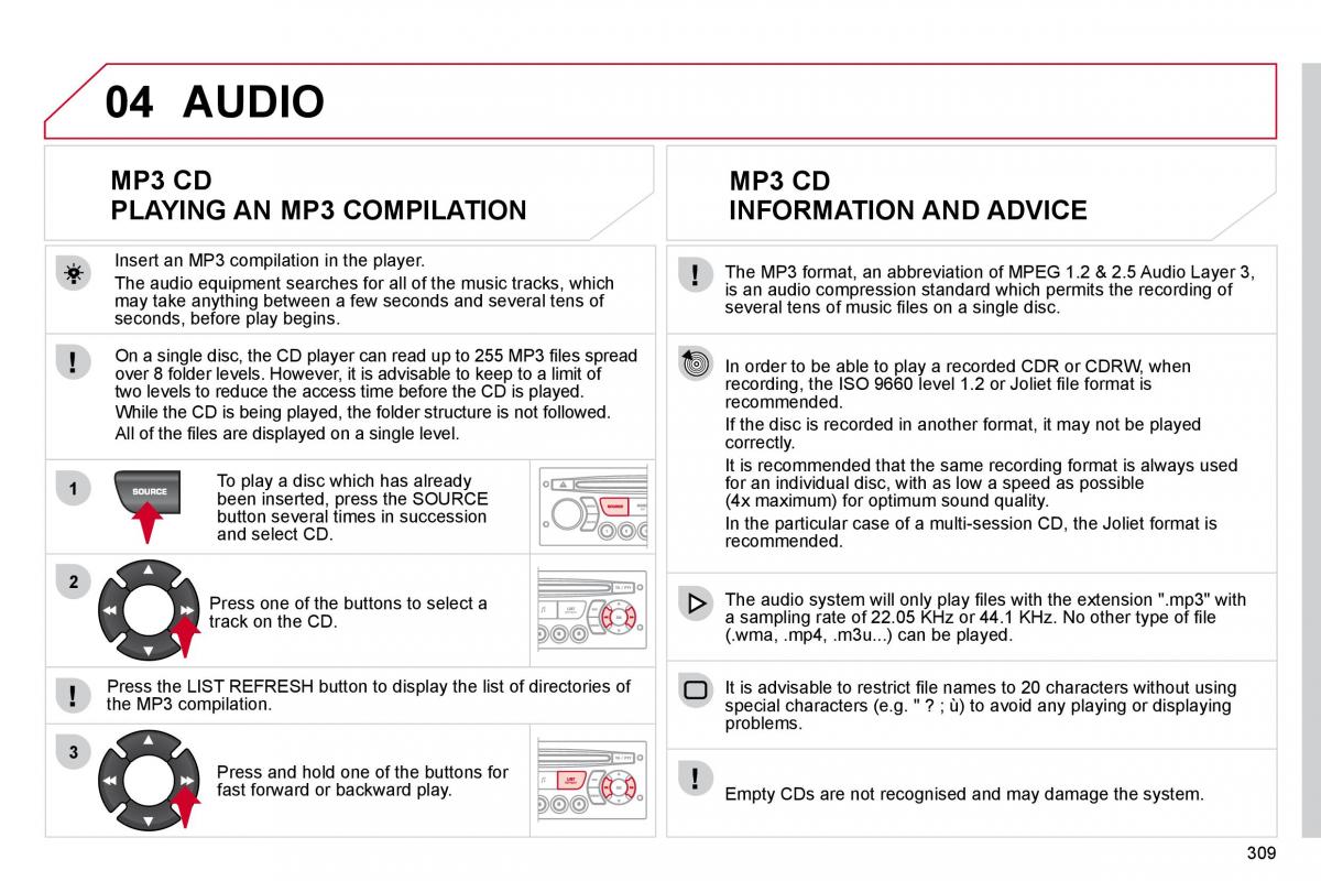 Citroen C4 Picasso I 1 owners manual / page 334