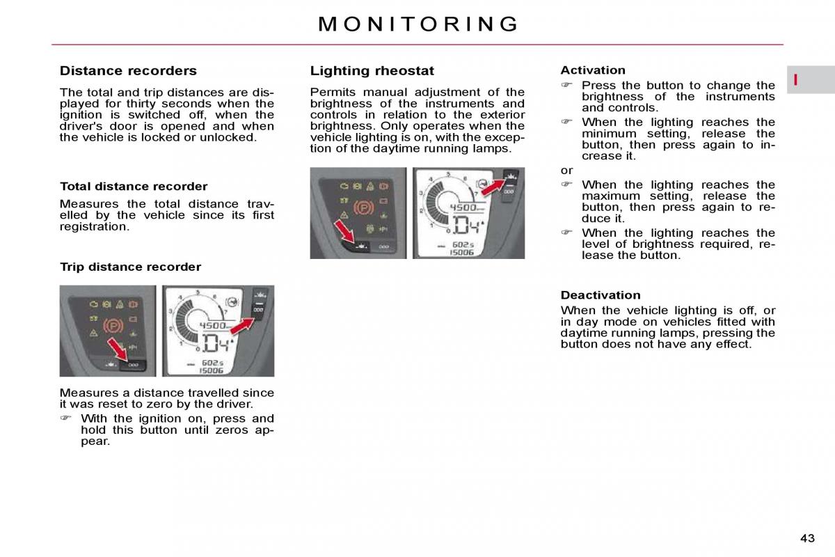 Citroen C4 Picasso I 1 owners manual / page 40