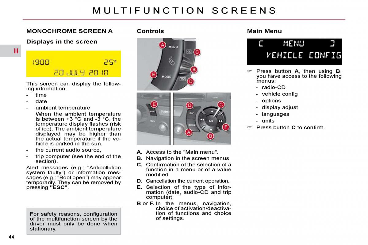 Citroen C4 Picasso I 1 owners manual / page 41