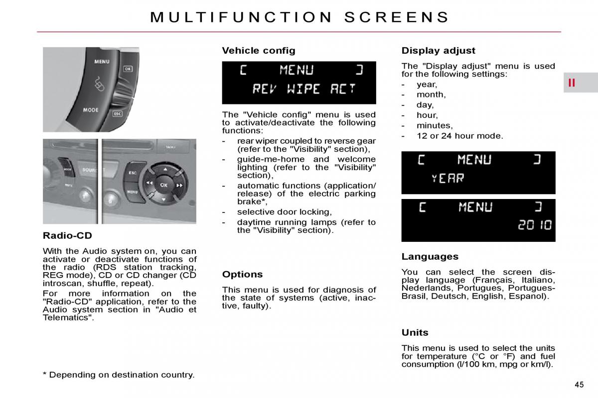 Citroen C4 Picasso I 1 owners manual / page 42