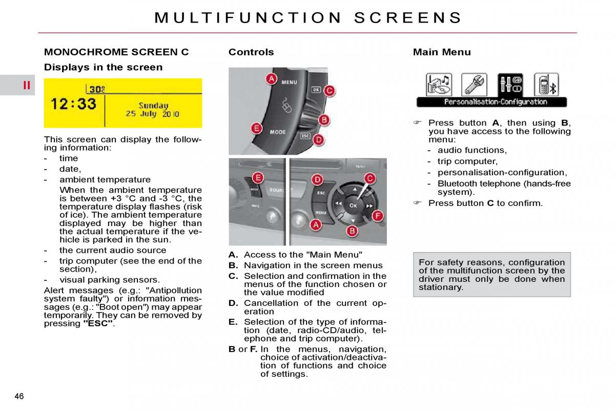 Citroen C4 Picasso I 1 owners manual / page 43