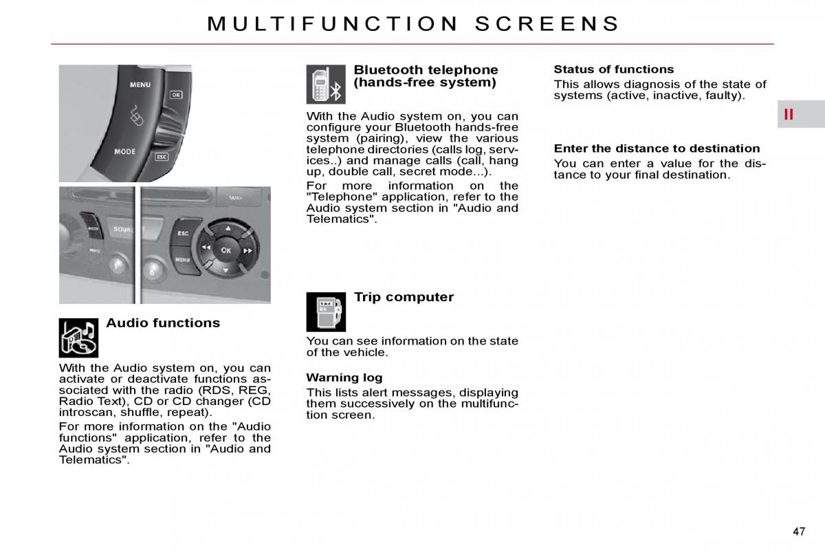 Citroen C4 Picasso I 1 owners manual / page 44