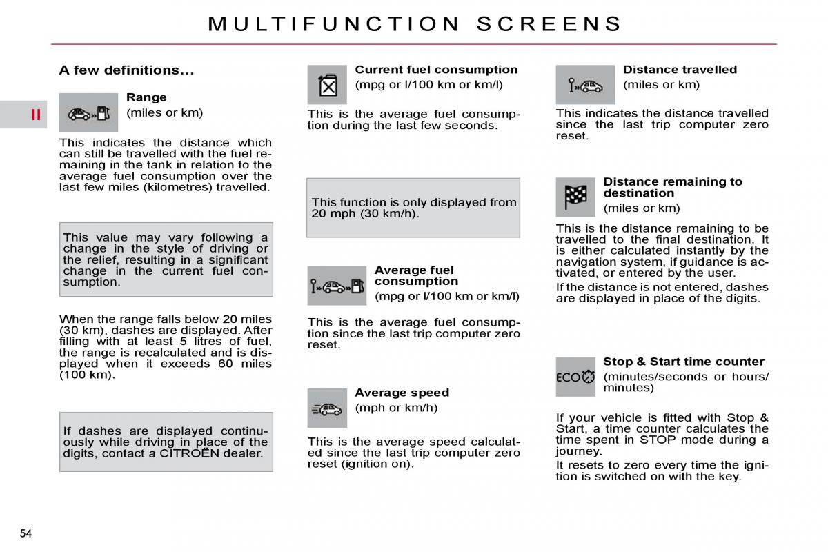 Citroen C4 Picasso I 1 owners manual / page 52