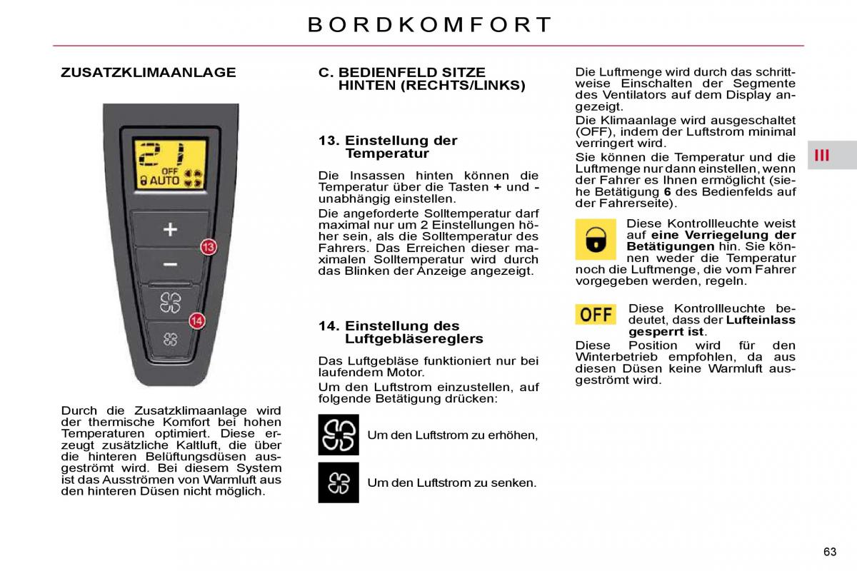 Citroen C4 Picasso I 1 owners manual Handbuch / page 63