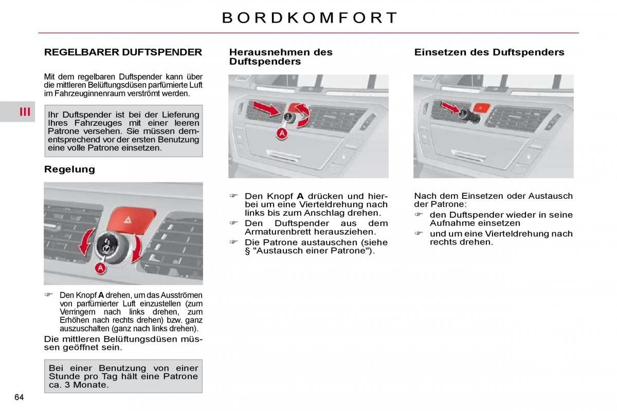 Citroen C4 Picasso I 1 owners manual Handbuch / page 64