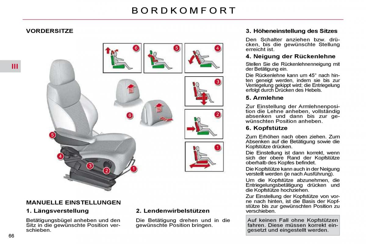 Citroen C4 Picasso I 1 owners manual Handbuch / page 66