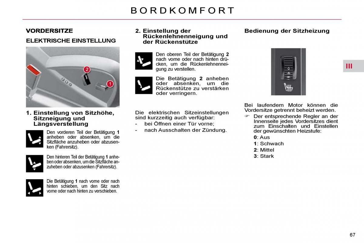 Citroen C4 Picasso I 1 owners manual Handbuch / page 67