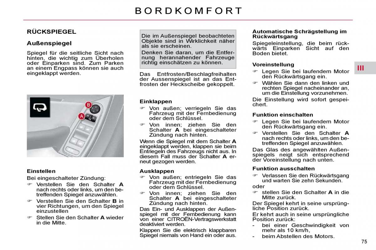 Citroen C4 Picasso I 1 owners manual Handbuch / page 76