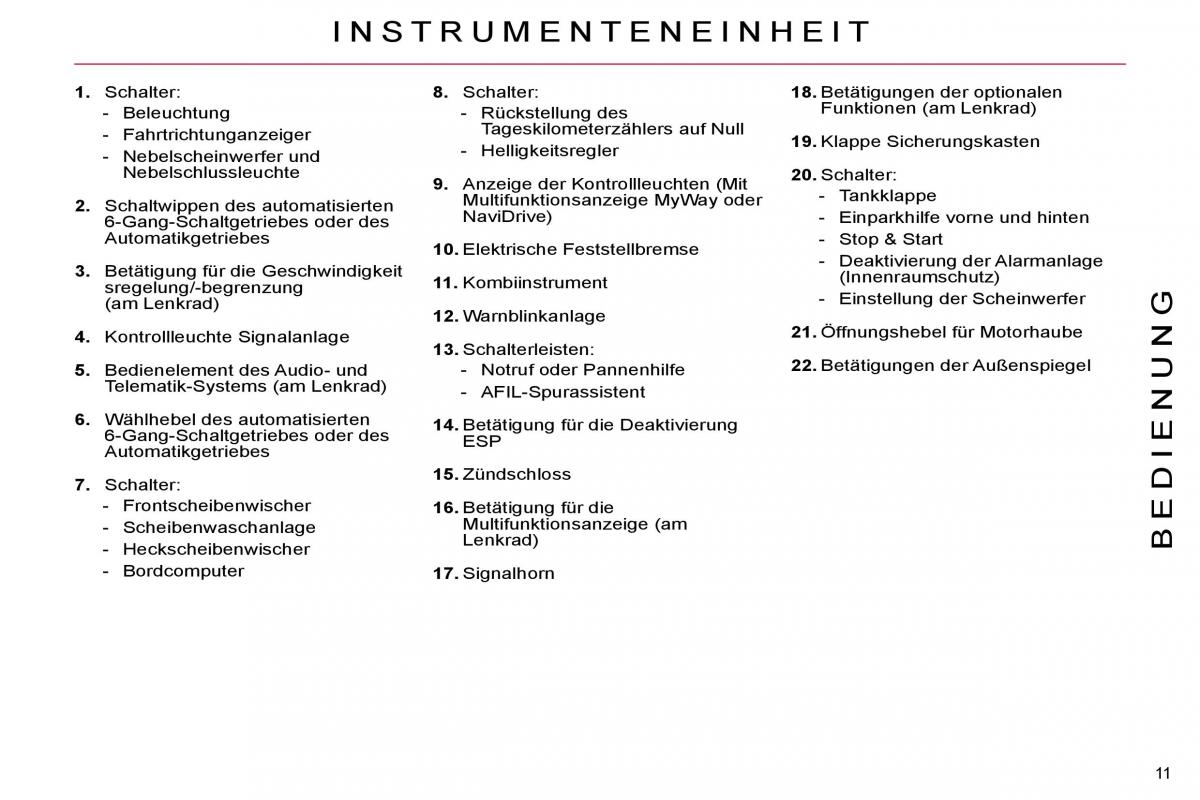 Citroen C4 Picasso I 1 owners manual Handbuch / page 8