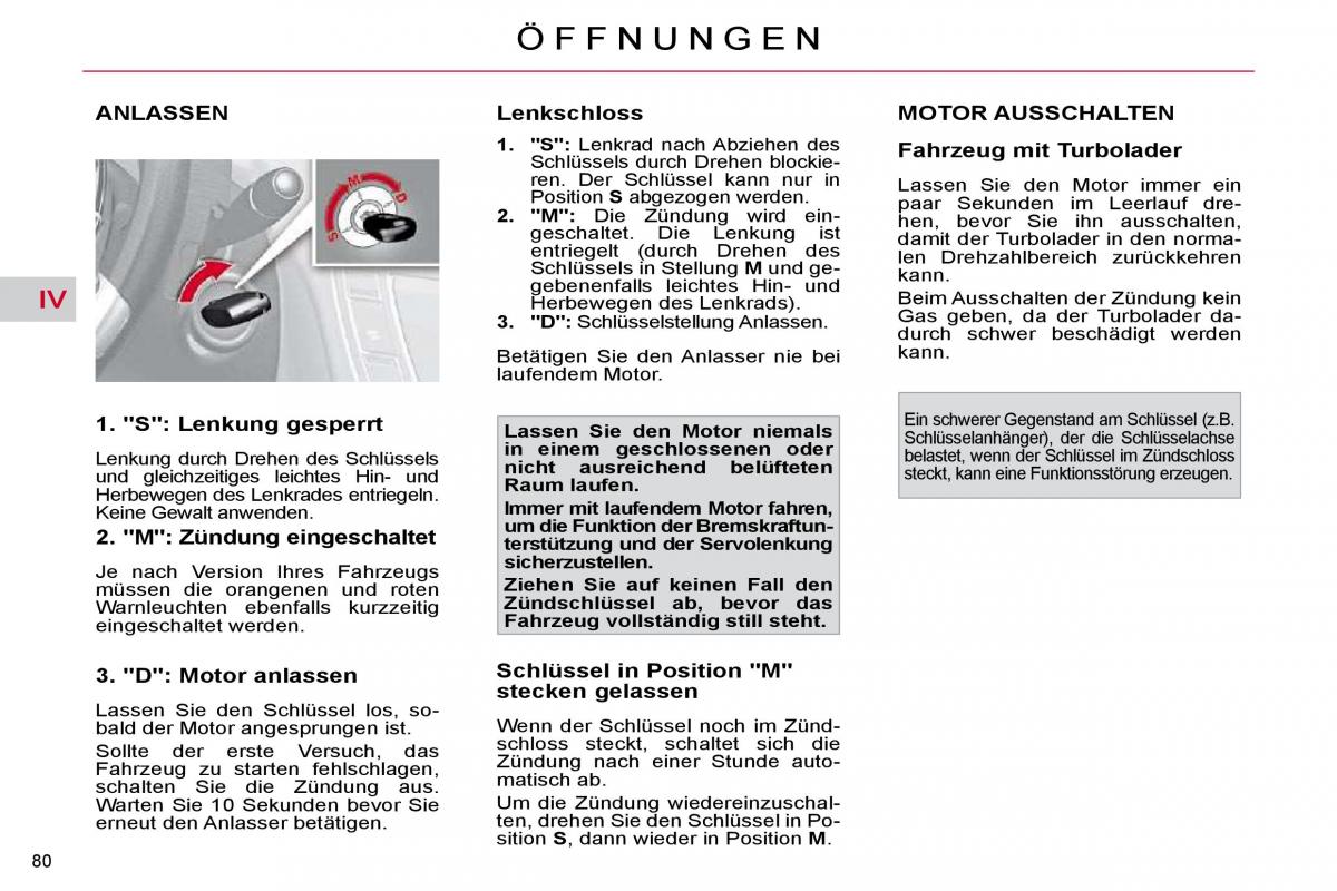 Citroen C4 Picasso I 1 owners manual Handbuch / page 81