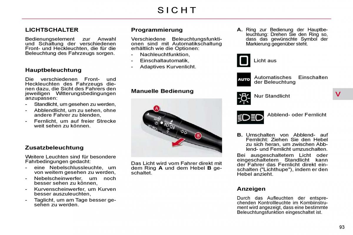 Citroen C4 Picasso I 1 owners manual Handbuch / page 99