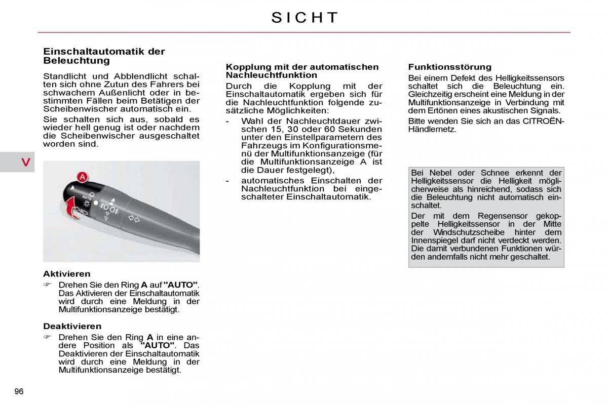 Citroen C4 Picasso I 1 owners manual Handbuch / page 102