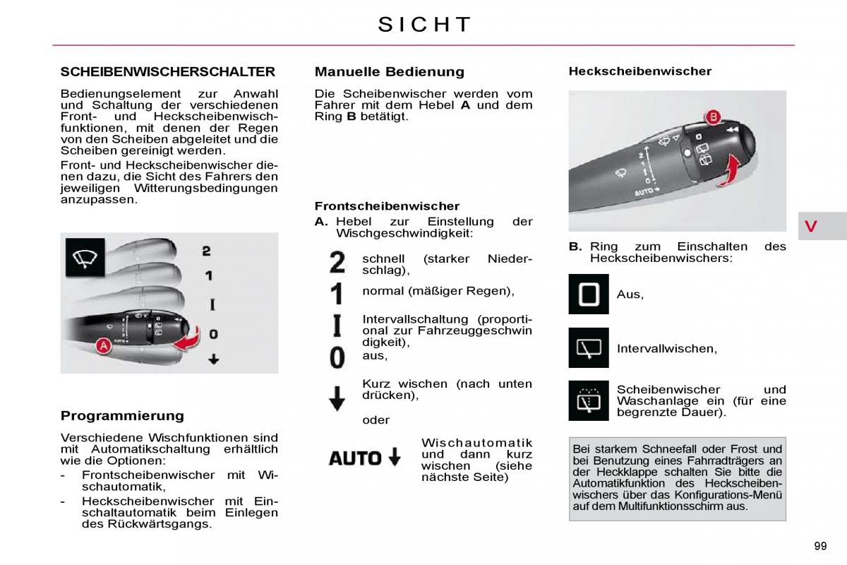 Citroen C4 Picasso I 1 owners manual Handbuch / page 108