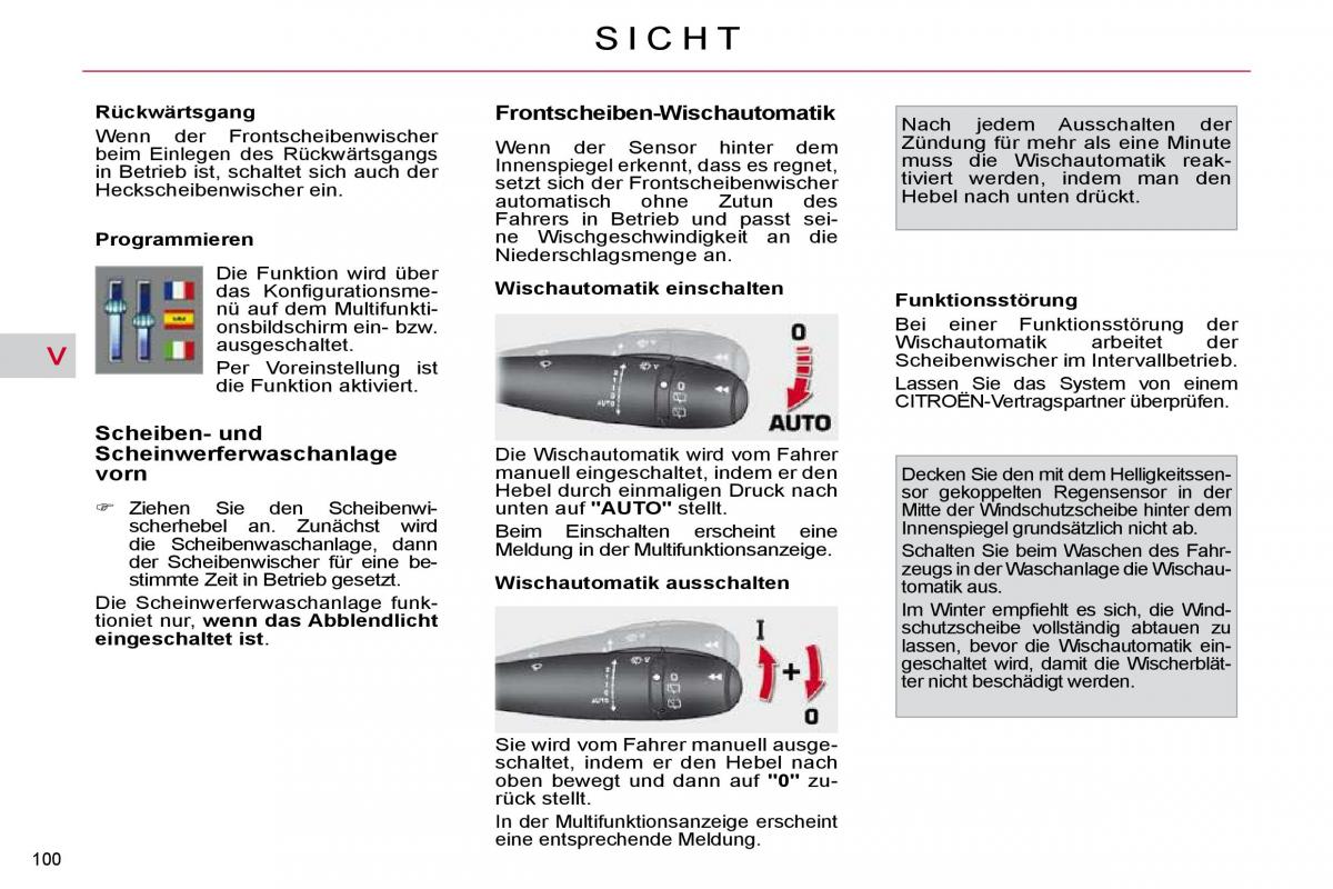 Citroen C4 Picasso I 1 owners manual Handbuch / page 109