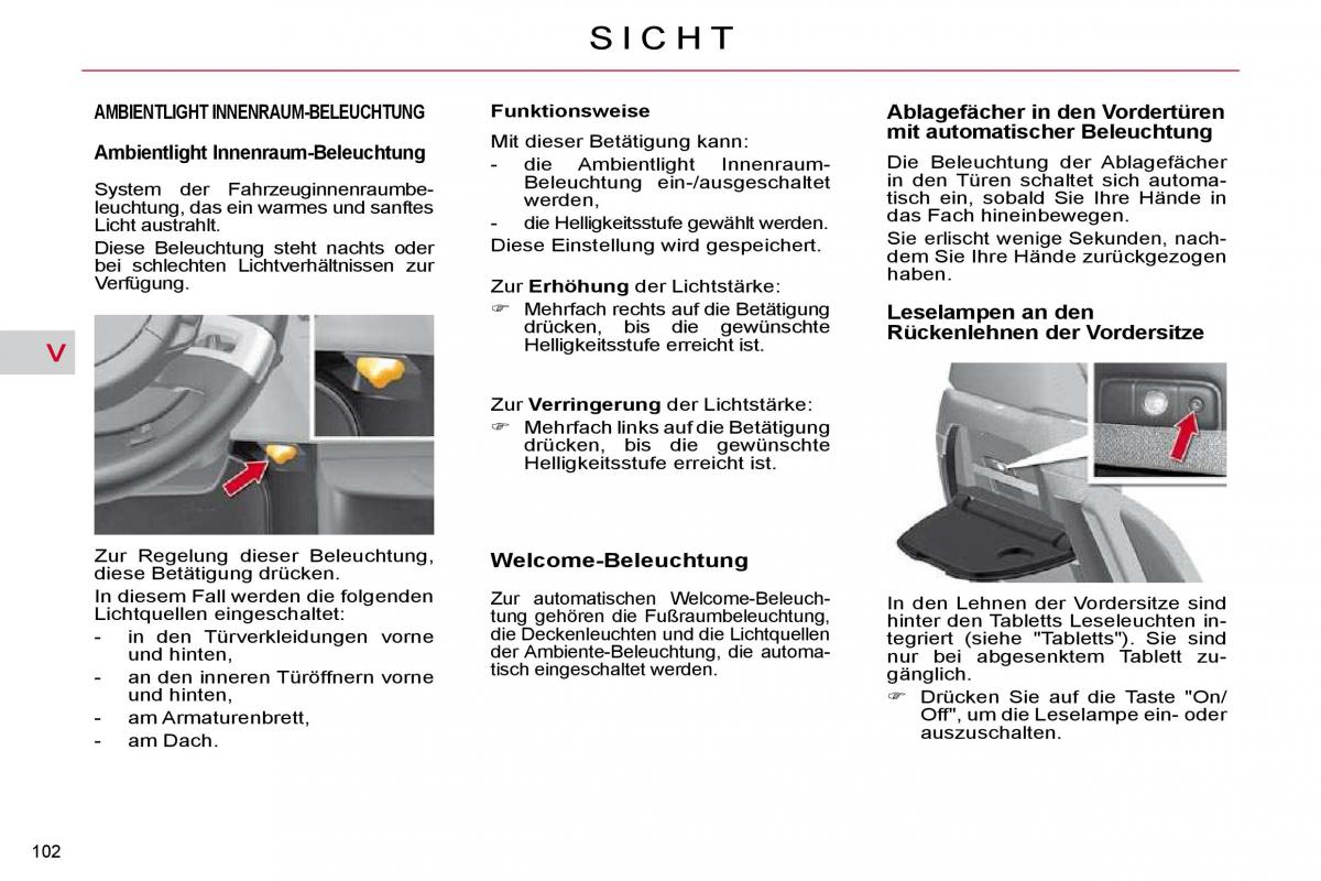 Citroen C4 Picasso I 1 owners manual Handbuch / page 113