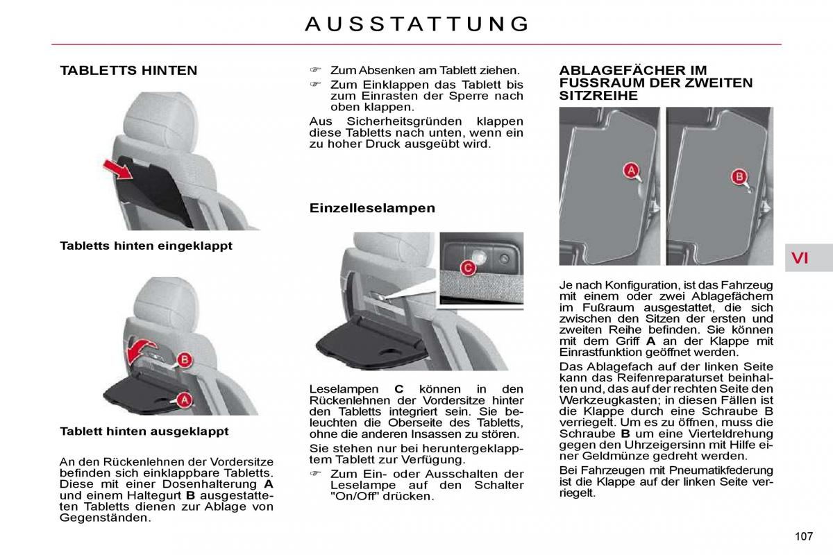 Citroen C4 Picasso I 1 owners manual Handbuch / page 118