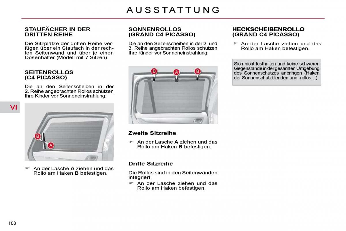 Citroen C4 Picasso I 1 owners manual Handbuch / page 119