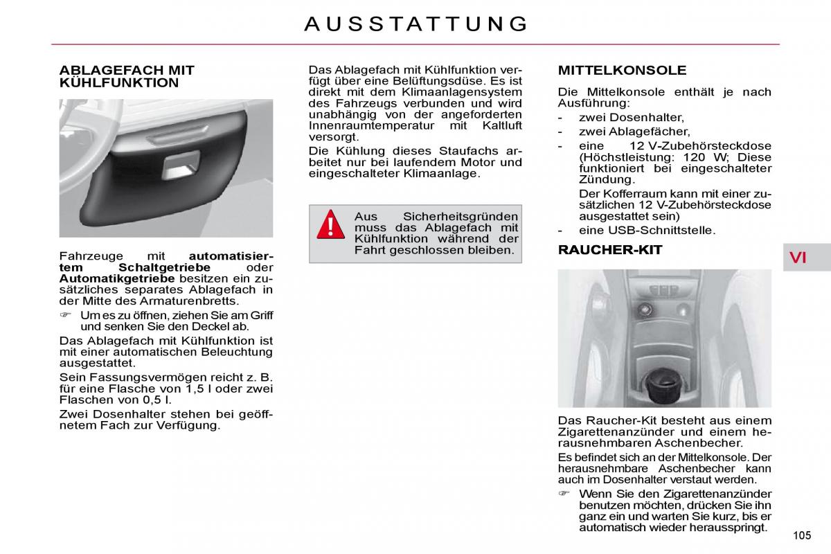 Citroen C4 Picasso I 1 owners manual Handbuch / page 122