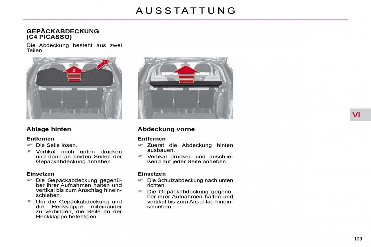 Citroen C4 Picasso I 1 owners manual Handbuch / page 126