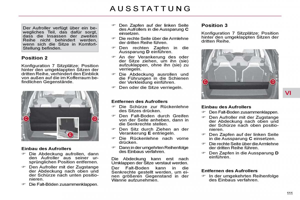 Citroen C4 Picasso I 1 owners manual Handbuch / page 128