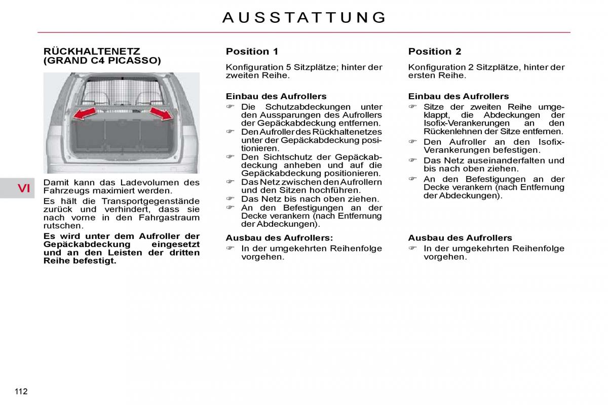 Citroen C4 Picasso I 1 owners manual Handbuch / page 129