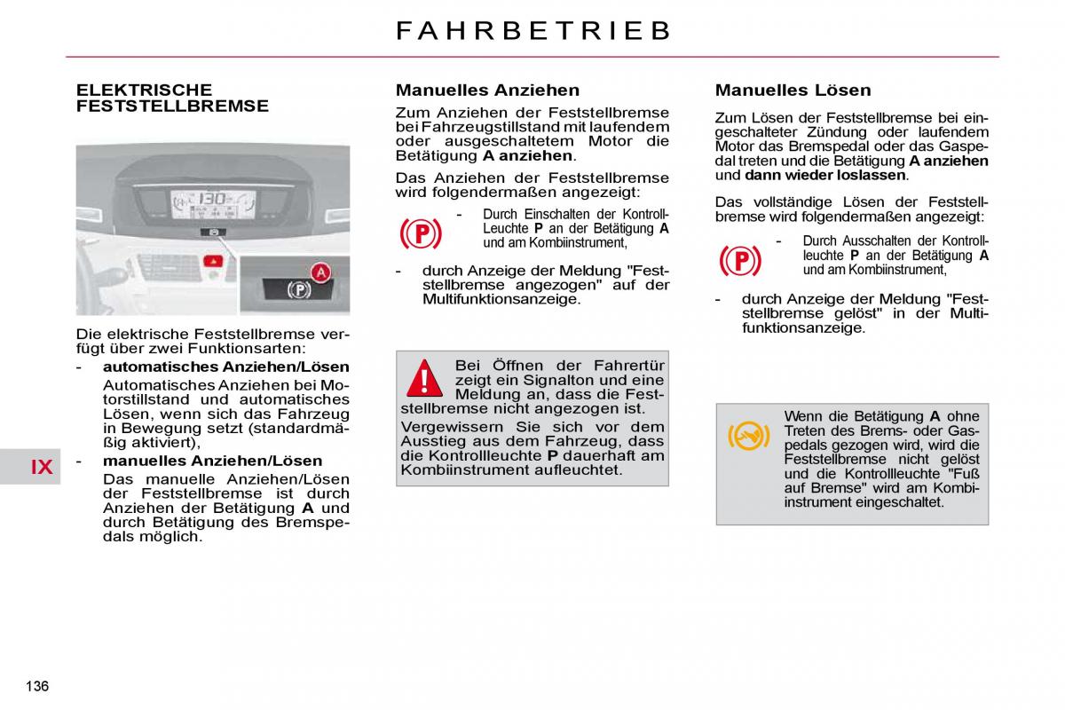 Citroen C4 Picasso I 1 owners manual Handbuch / page 162