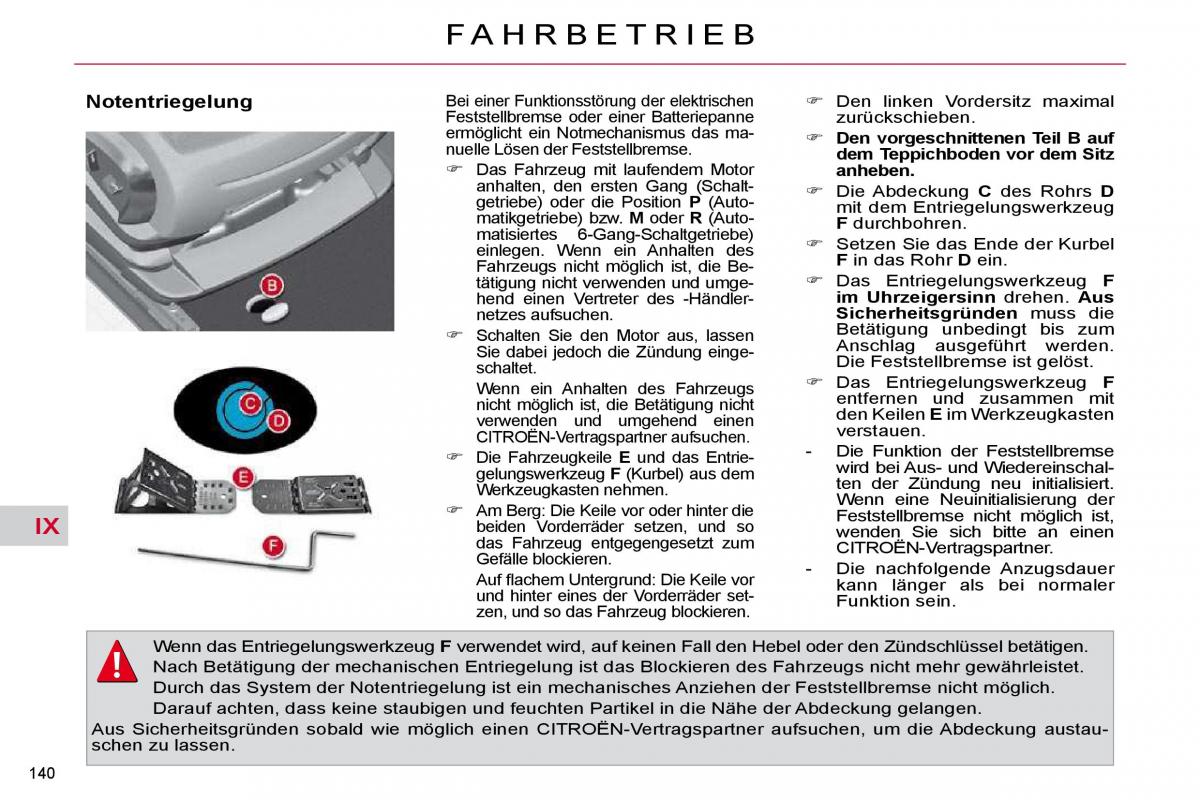 Citroen C4 Picasso I 1 owners manual Handbuch / page 166